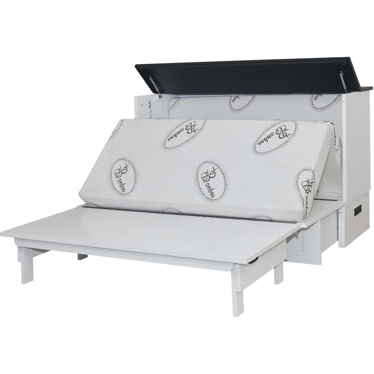  Cabinet Bed Barn Queen Cabinet Bed - White and Black IMAGE 6