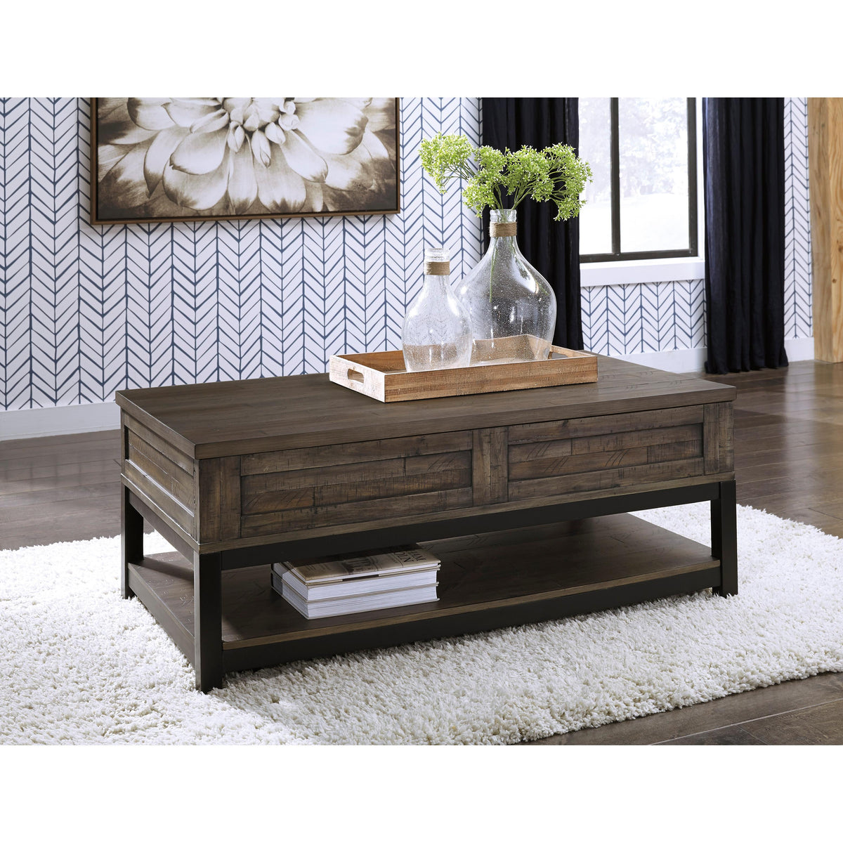  Signature Design by Ashley Johurst T444T1 Cocktail Table and 2 End Tables IMAGE 2