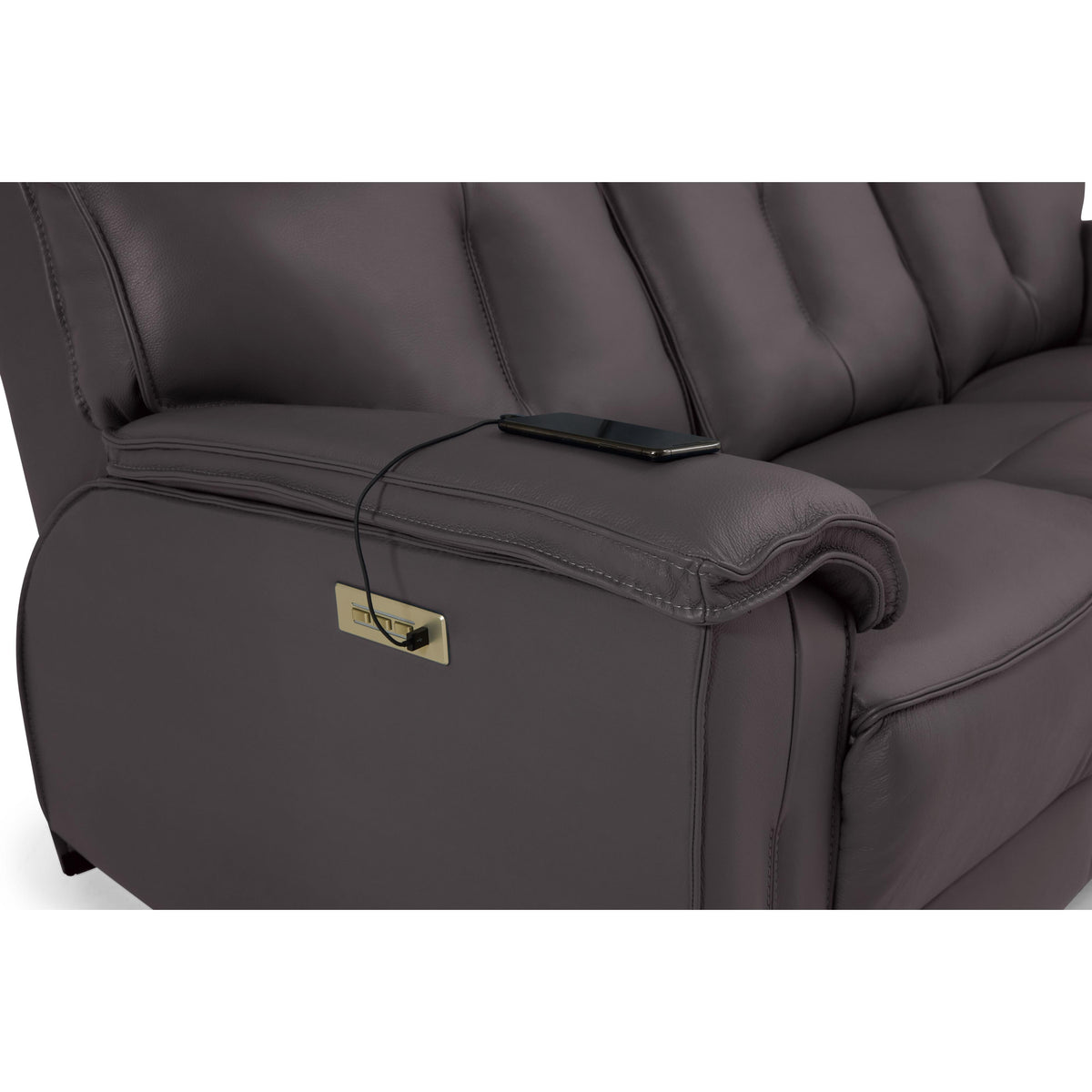  Palliser Oakley 41187-L6 Power Sofa Recliner with Power Headrest & Lumbar - Bali Carob Match IMAGE 12