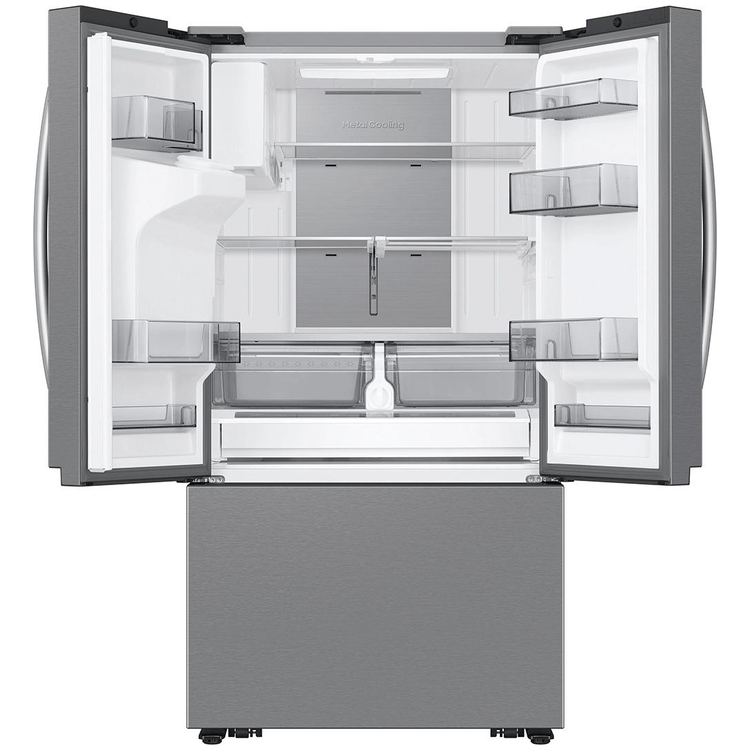  Samsung 36-inch, 25 cu. ft. Counter-Depth French 3-Door Refrigerator with Family Hub™ RF27CG5900SRAC IMAGE 2