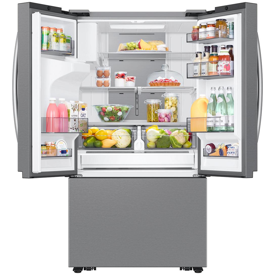  Samsung 36-inch, 25 cu. ft. Counter-Depth French 3-Door Refrigerator with Family Hub™ RF27CG5900SRAC IMAGE 3