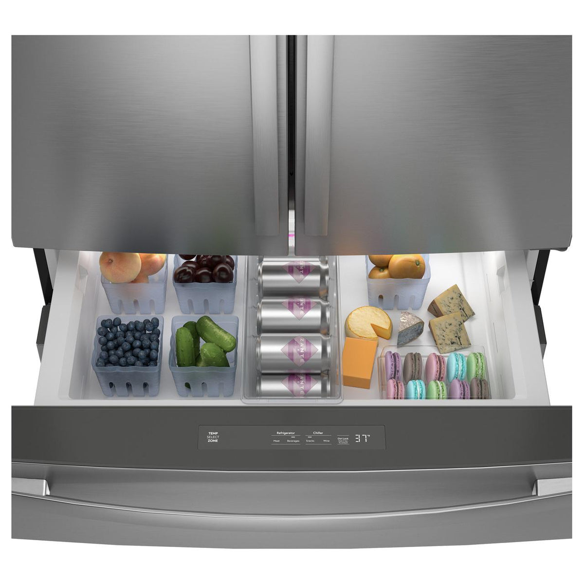  GE Profile 36-inch, 28.7 cu. ft. French 4-Door Refrigerator with Dual-Dispense AutoFill Pitcher PGE29BYTFS IMAGE 3