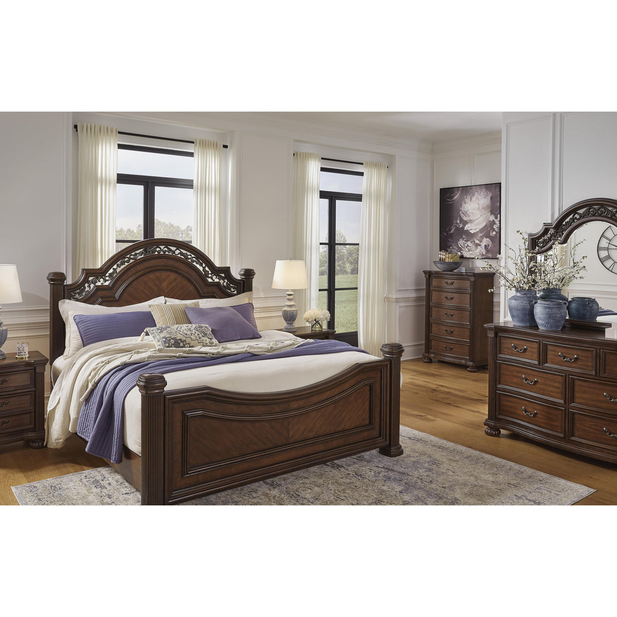  Signature Design by Ashley Lavinton B764B10 California King Poster Bed IMAGE 7