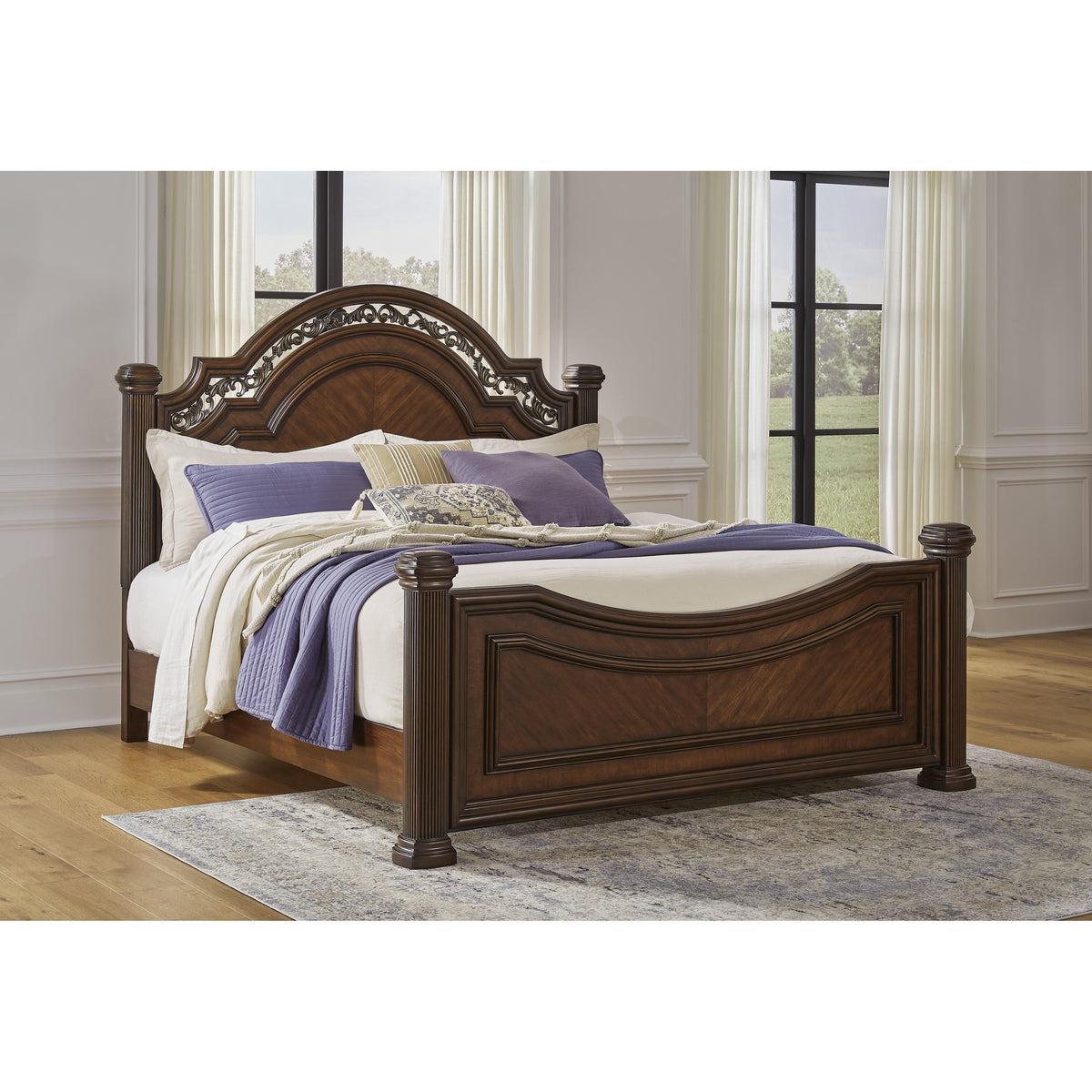  Signature Design by Ashley Lavinton B764B5 Queen Poster Bed IMAGE 5
