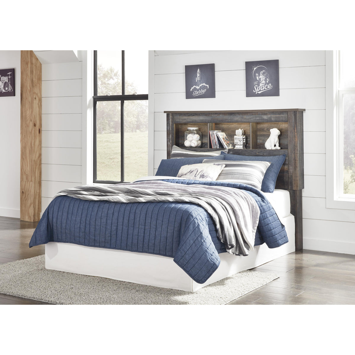  Signature Design by Ashley Drystan B211-85 Full Bookcase Headboard IMAGE 2