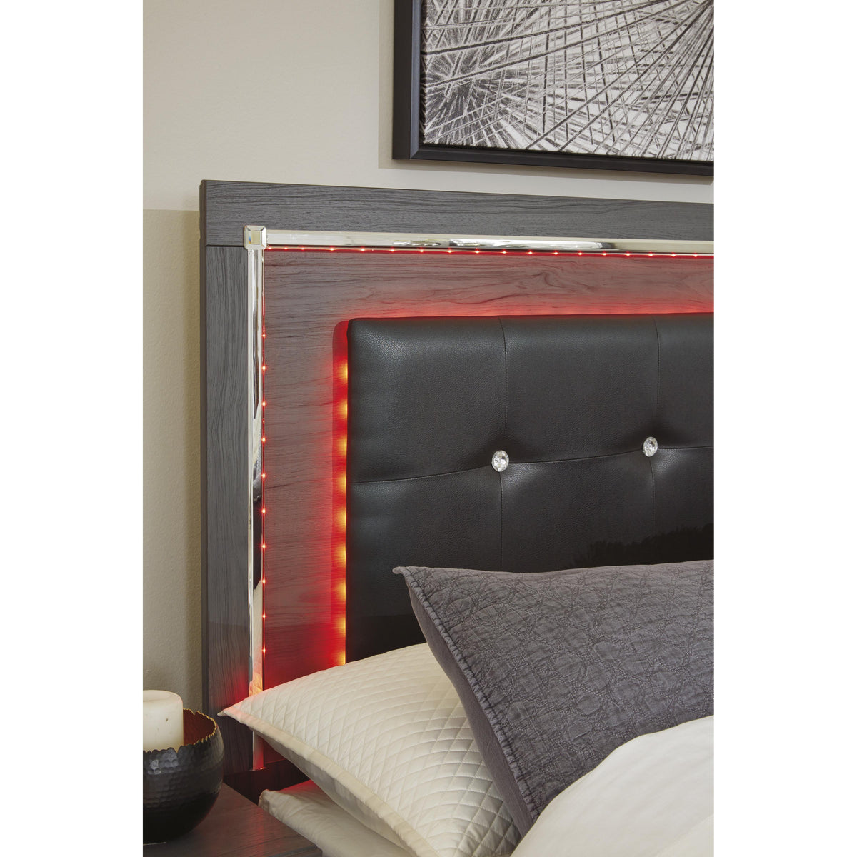  Signature Design by Ashley Lodanna B214-57 Queen Upholstered Panel Headboard IMAGE 4