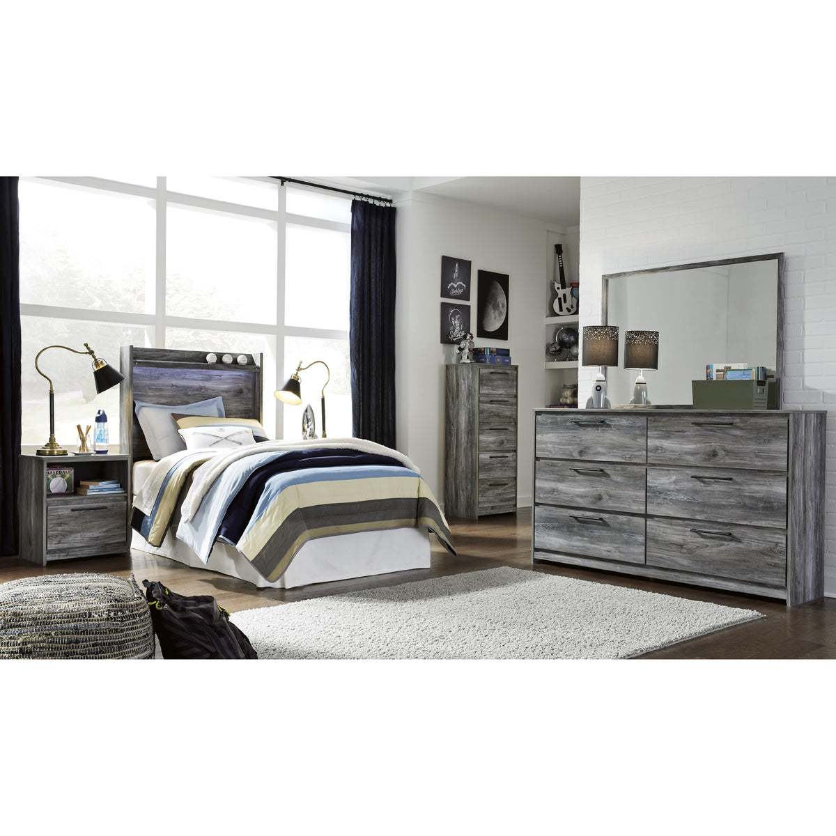  Signature Design by Ashley Baystorm B221-53 Twin Panel Headboard IMAGE 6
