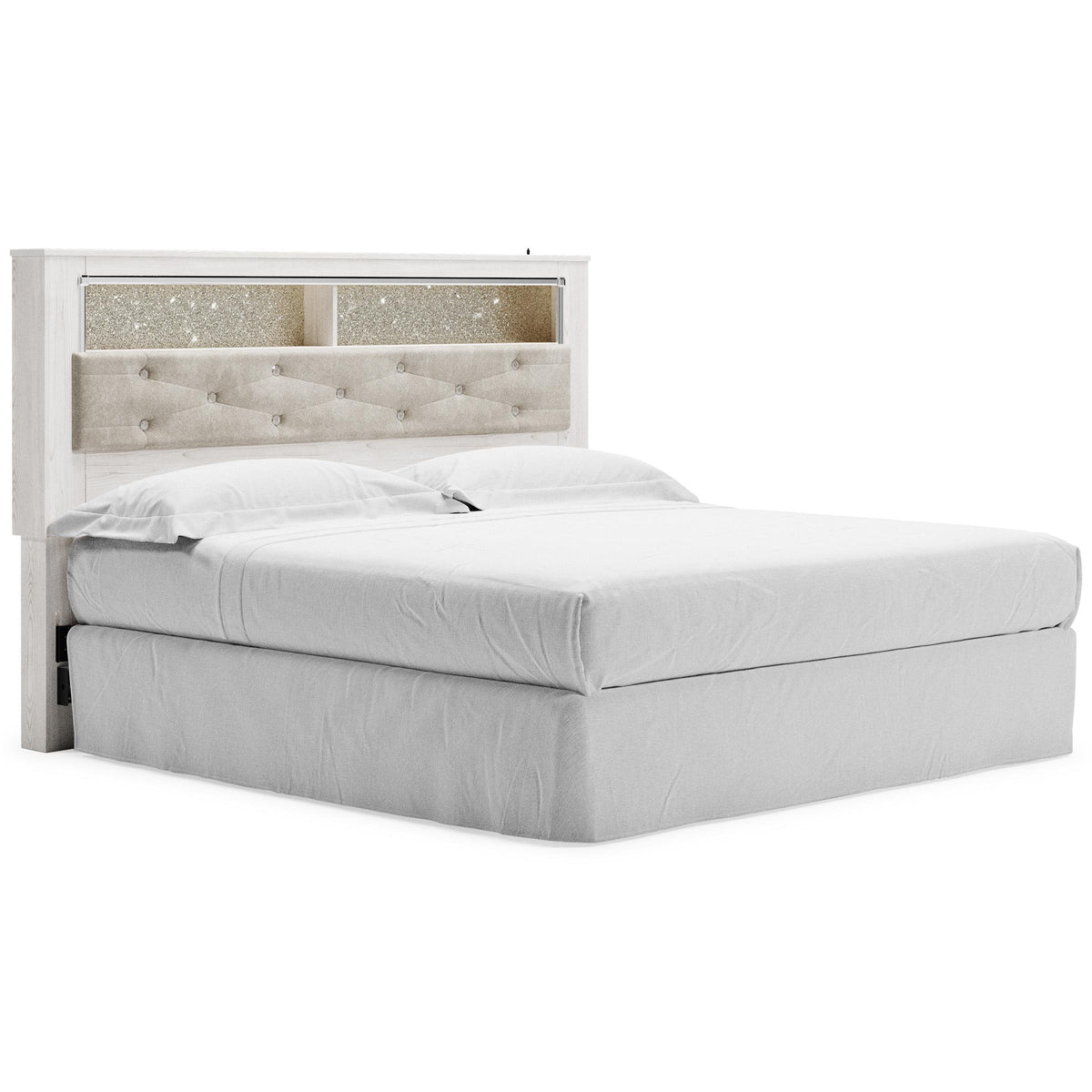  Signature Design by Ashley Altyra B2640-69 King Upholstered Panel Bookcase Headboard IMAGE 2