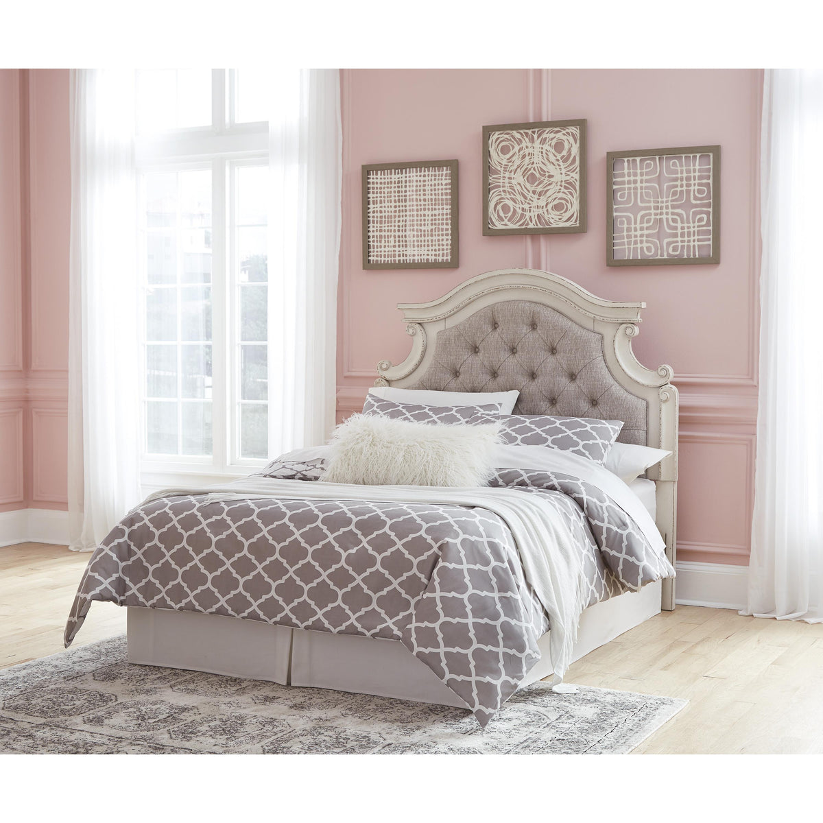  Signature Design by Ashley Realyn B743-87 Full Upholstered Panel Headboard IMAGE 3