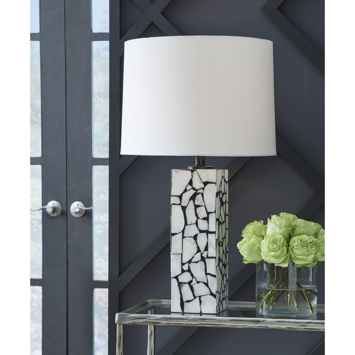  Signature Design by Ashley Macaria L429044 Marble Table Lamp IMAGE 2