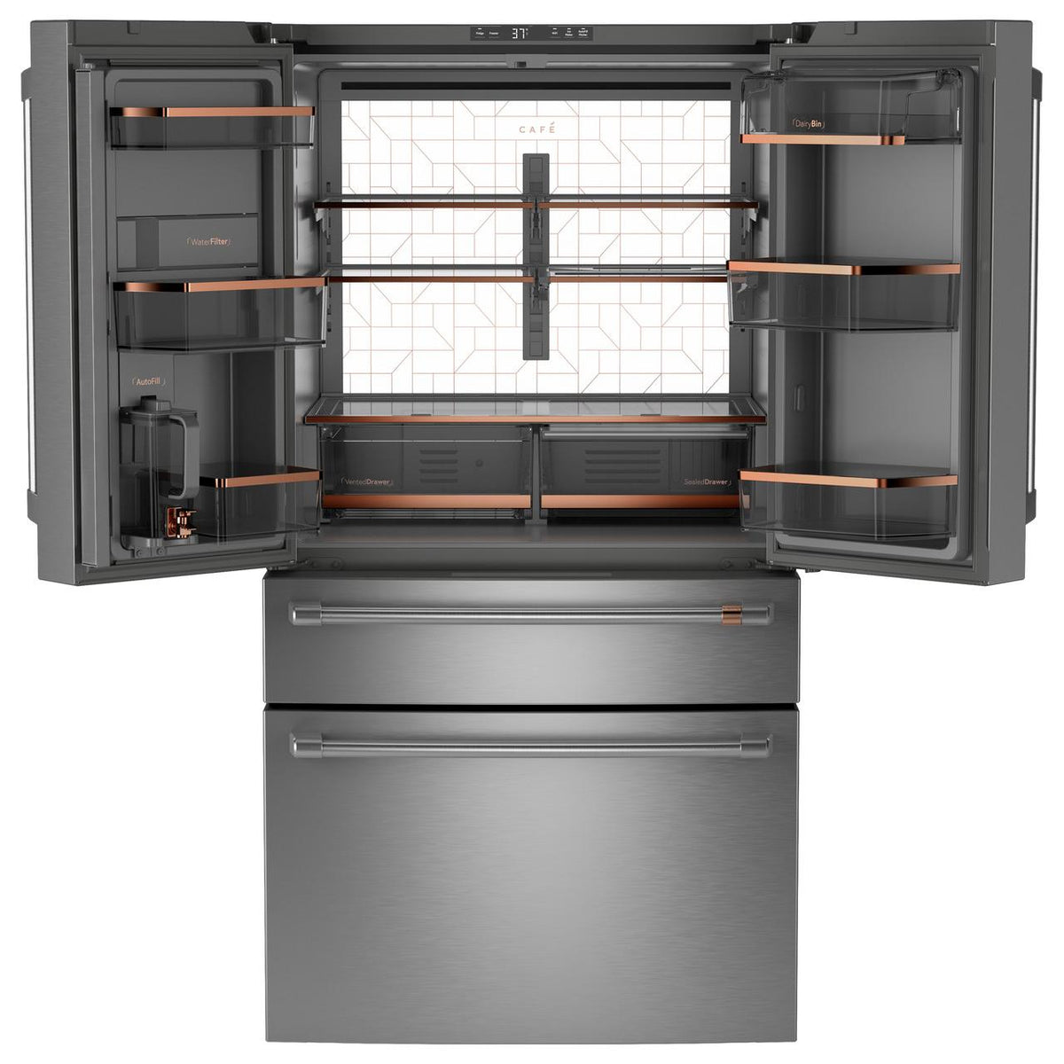  Café 36-inch 28.7 cu. ft. French 4-Door Refrigerator CGE29DP2TS1 IMAGE 2