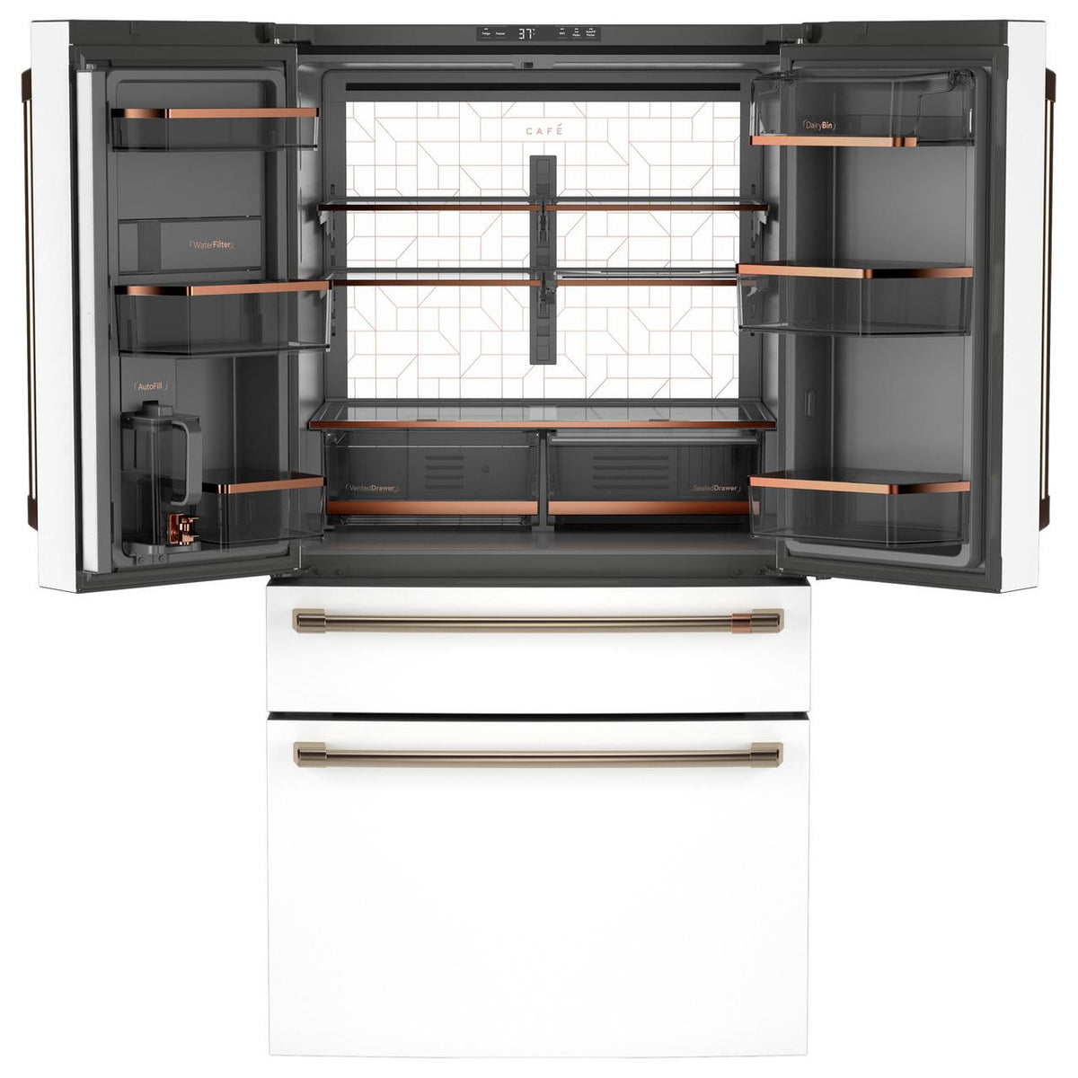  Café 36-inch 28.7 cu. ft. French 4-Door Refrigerator CGE29DP4TW2 IMAGE 2