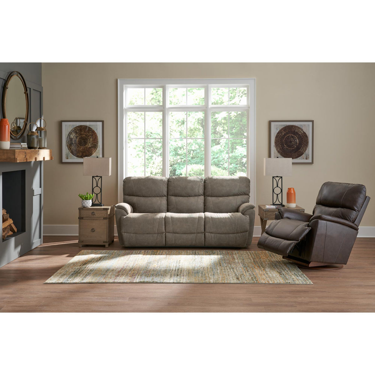  La-Z-Boy Trouper Power Reclining Sofa w/ Headrest - Sable IMAGE 8