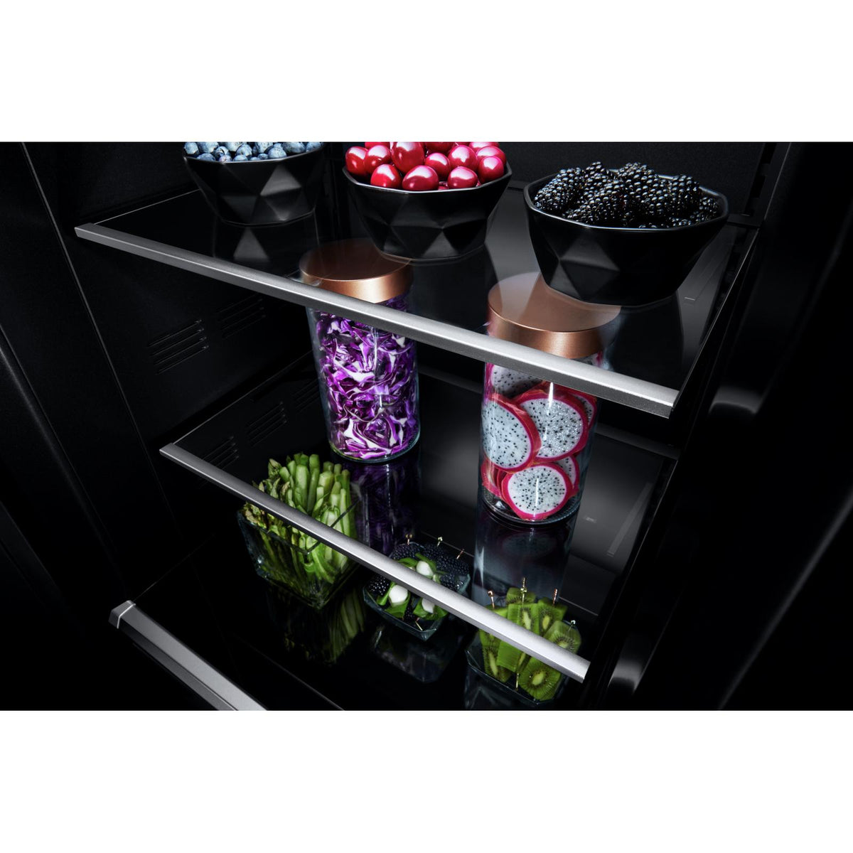  JennAir 30-inch, 16.3 cu.ft. Built-in Bottom Freezer Refrigerator with Obsidian Interior JBBFL30NMX IMAGE 7