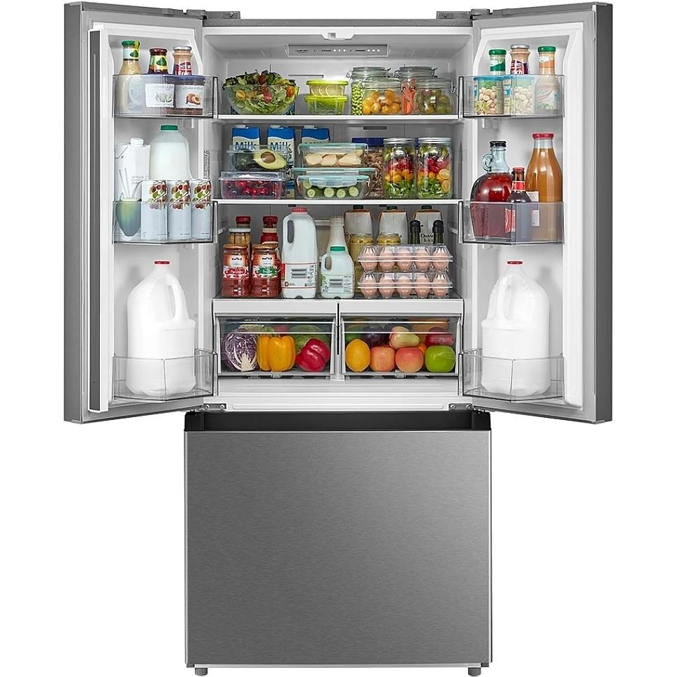  Midea 18.4 cu. ft. French 3-Door Refrigerator MRF18B4AST IMAGE 2