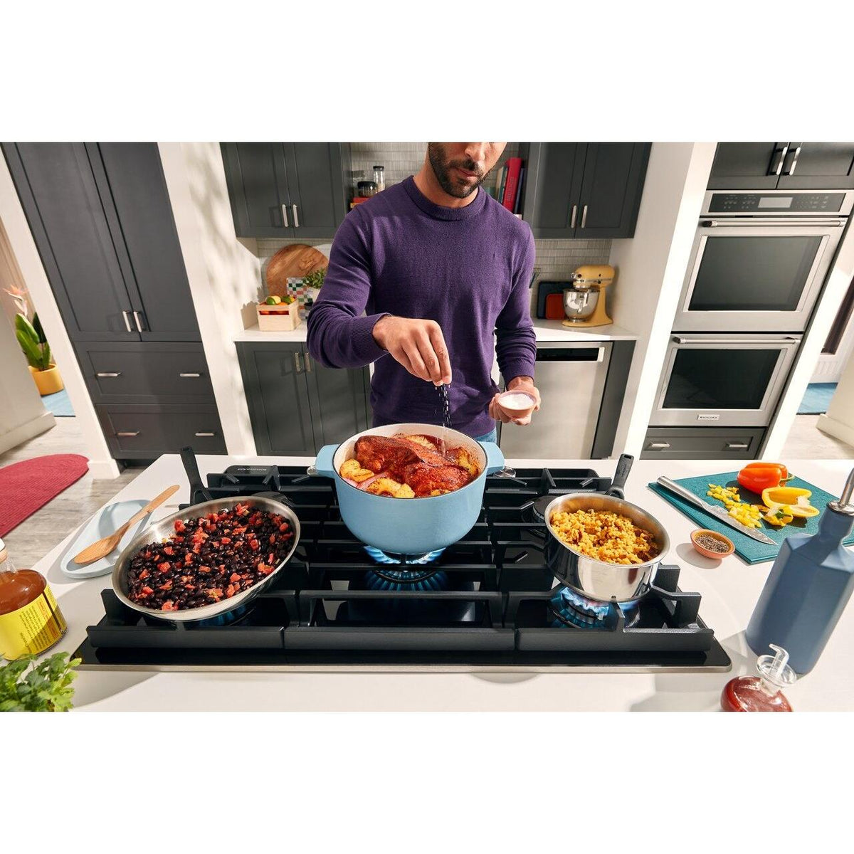  KitchenAid 30-inch Built-in Gas Cooktop with 5 Burners KCGG530PBL IMAGE 12