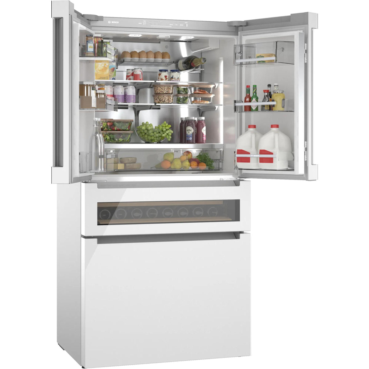  Bosch 36-inch, 20.5 cu.ft. Counter Depth French 4-Door Refrigerator with FlexBar™ B36CL81ENW IMAGE 4