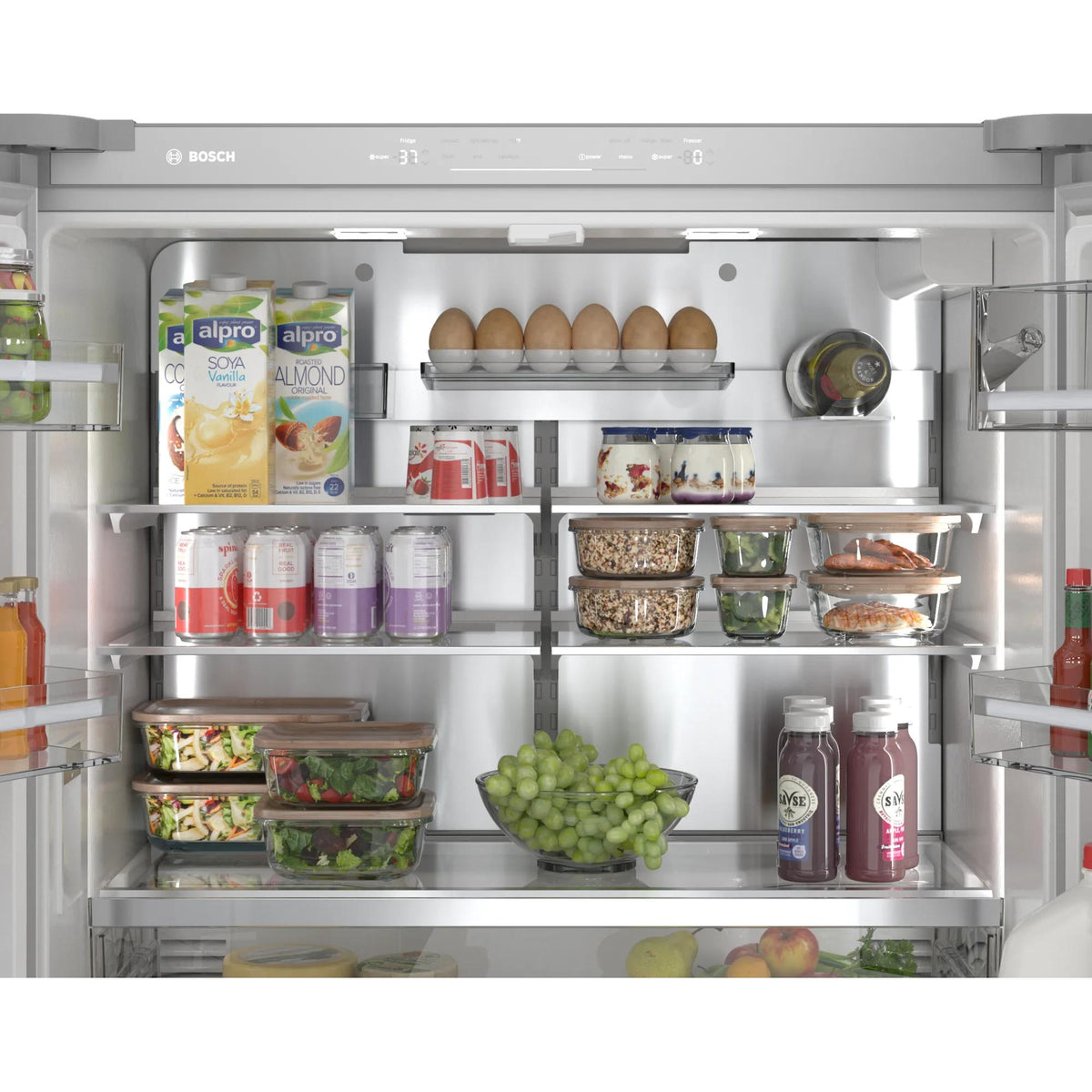  Bosch 36-inch, 20.5 cu.ft. Counter Depth French 4-Door Refrigerator with FlexBar™ B36CL81ENW IMAGE 8