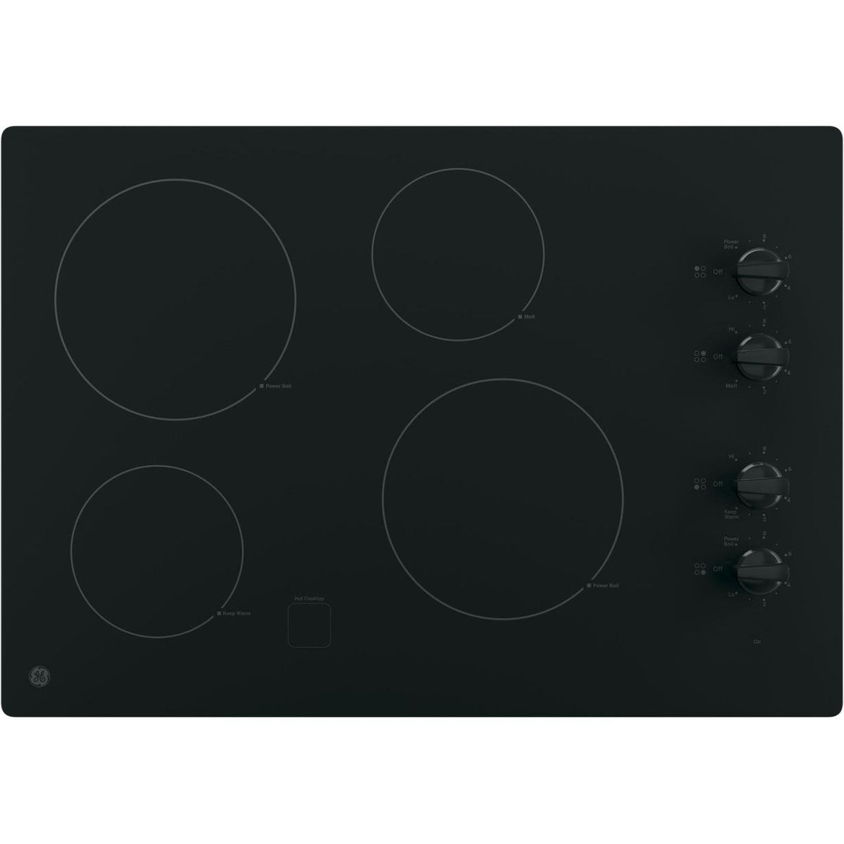  GE 30-inch Built-in Electric Cooktop JP3030DWBB IMAGE 1