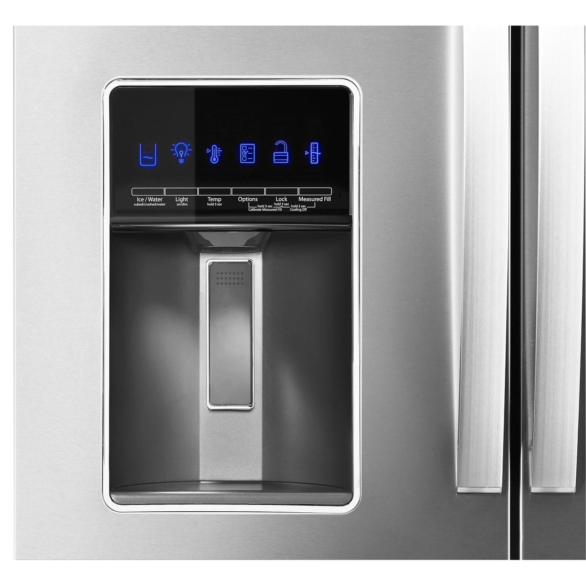  Whirlpool 36-inch, 26.2 cu. ft. French 4-Door Refrigerator with External Water and Ice Dispensing System WRMF7736PZ IMAGE 3