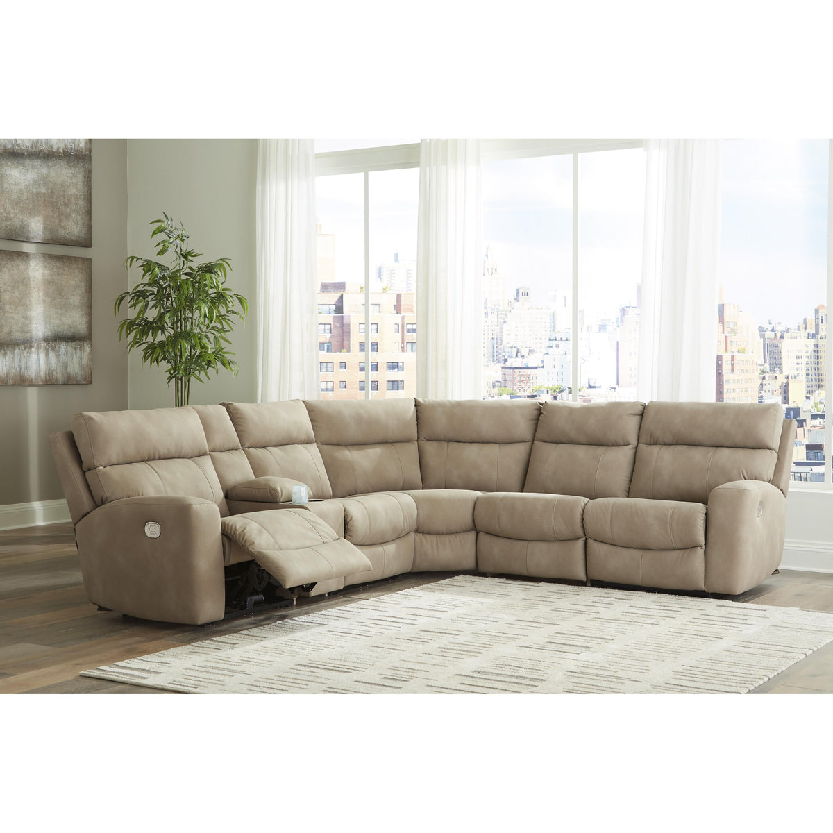  Signature Design by Ashley Next-Gen DuraPella 61004S7 6 pc Power Reclining Sectional IMAGE 4
