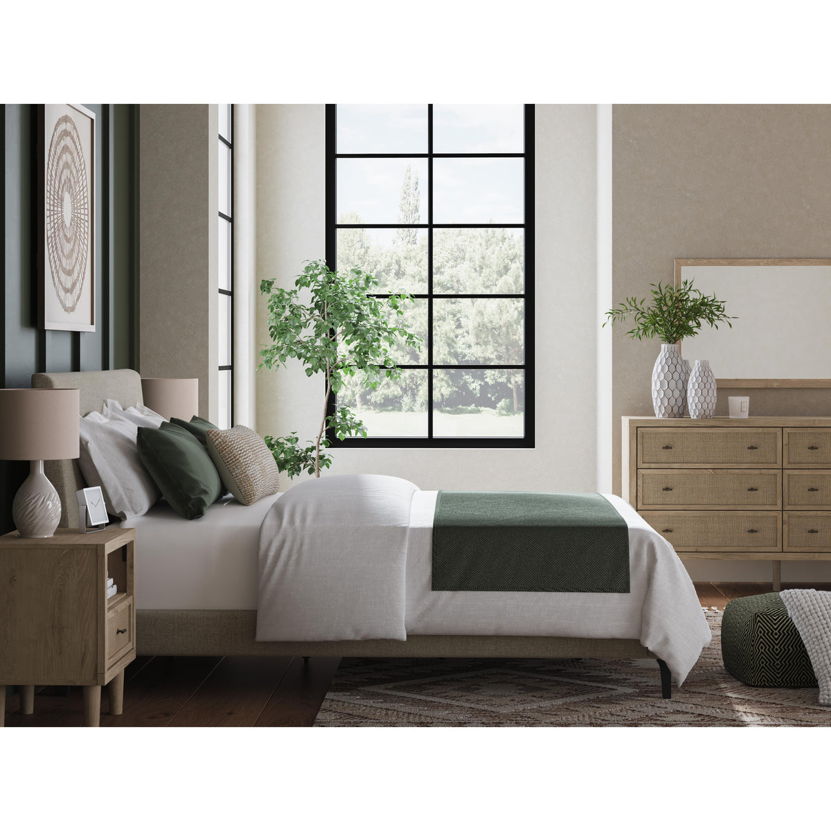  Signature Design by Ashley Cielden B1199-81 Queen Upholstered Bed with Roll Slats IMAGE 10