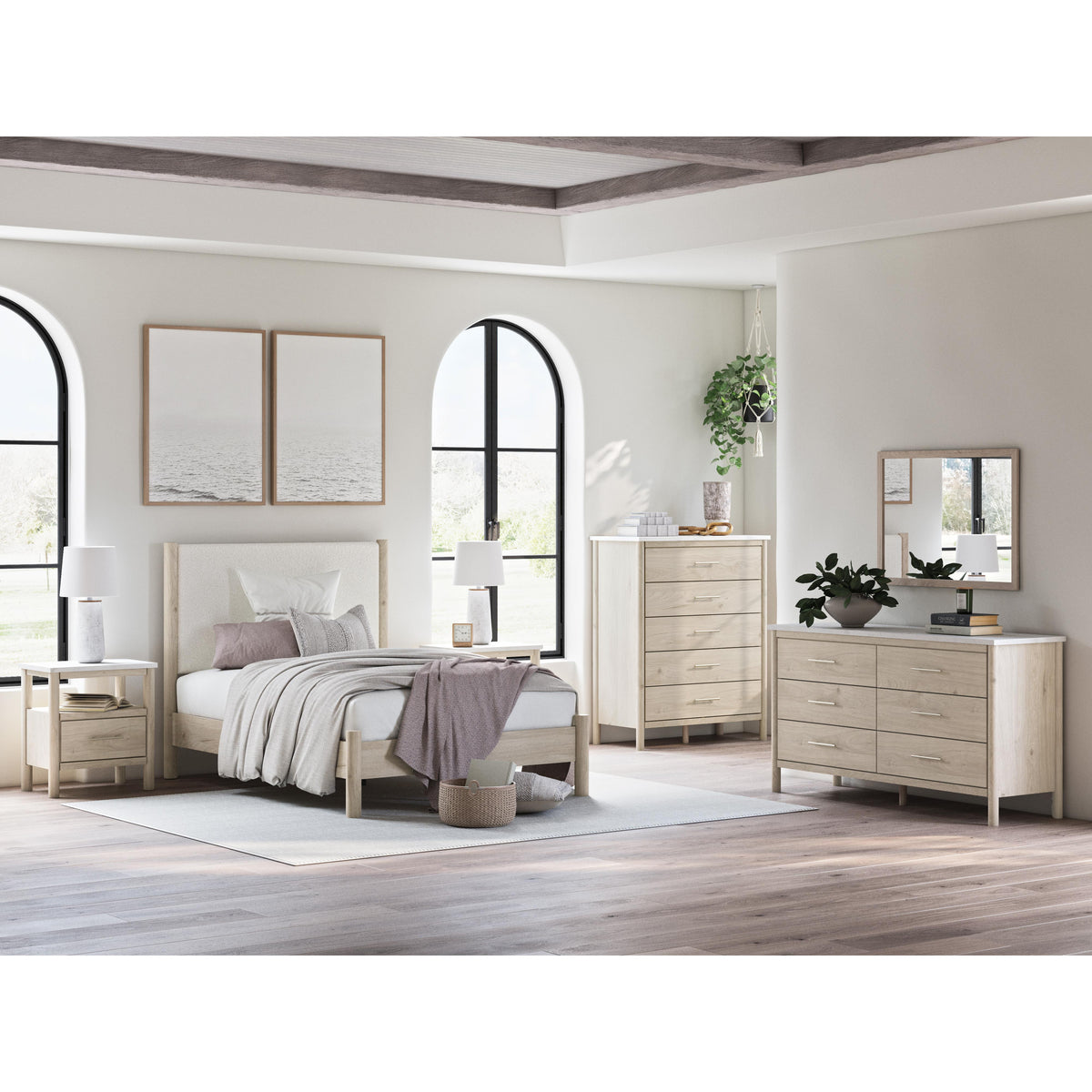 Signature Design by Ashley Cadmori B2615B8 Full Upholstered Panel Bed IMAGE 9