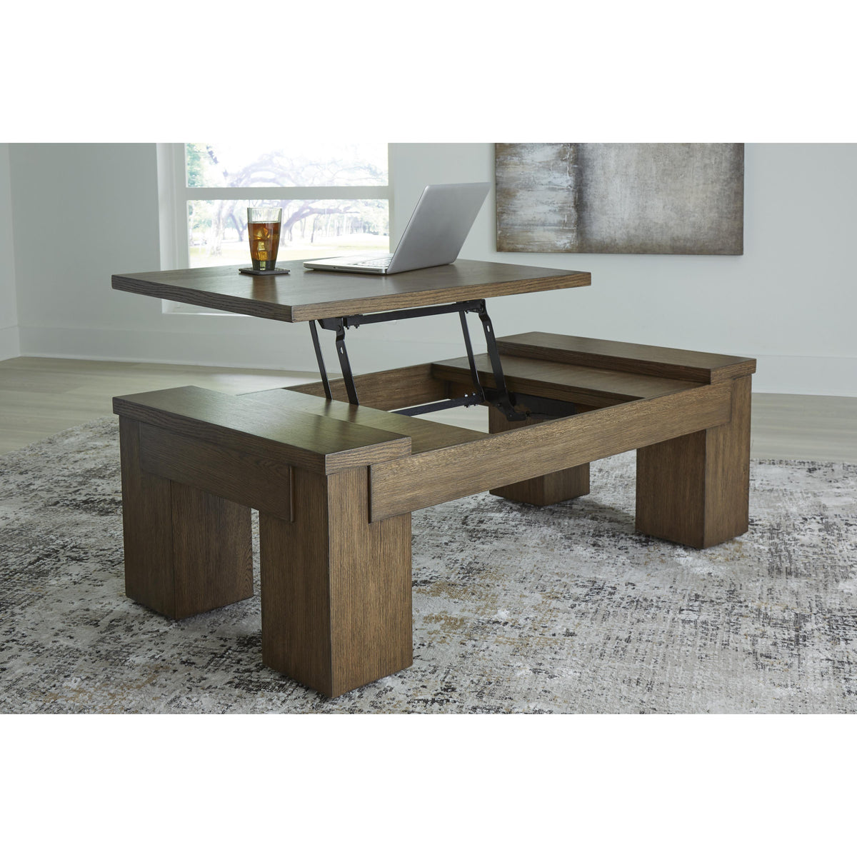  Signature Design by Ashley Rosswain T763-9 Lift Top Cocktail Table IMAGE 6