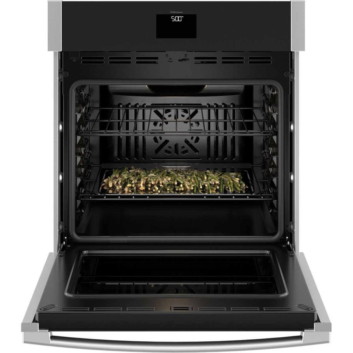  GE 27-inch, 4.3 cu. ft. Built-in Single Wall Oven with True European Convection JKS5000SVSS IMAGE 2