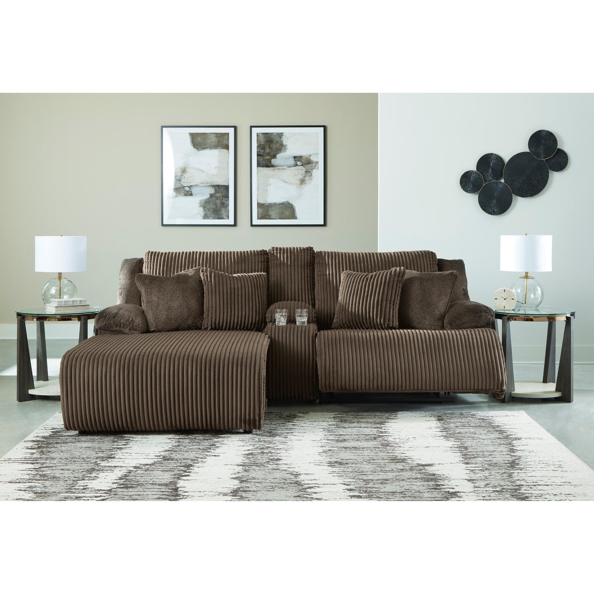  Signature Design by Ashley Top Tier 92705S5 3 pc Reclining Sectional Sofa with Chaise IMAGE 3