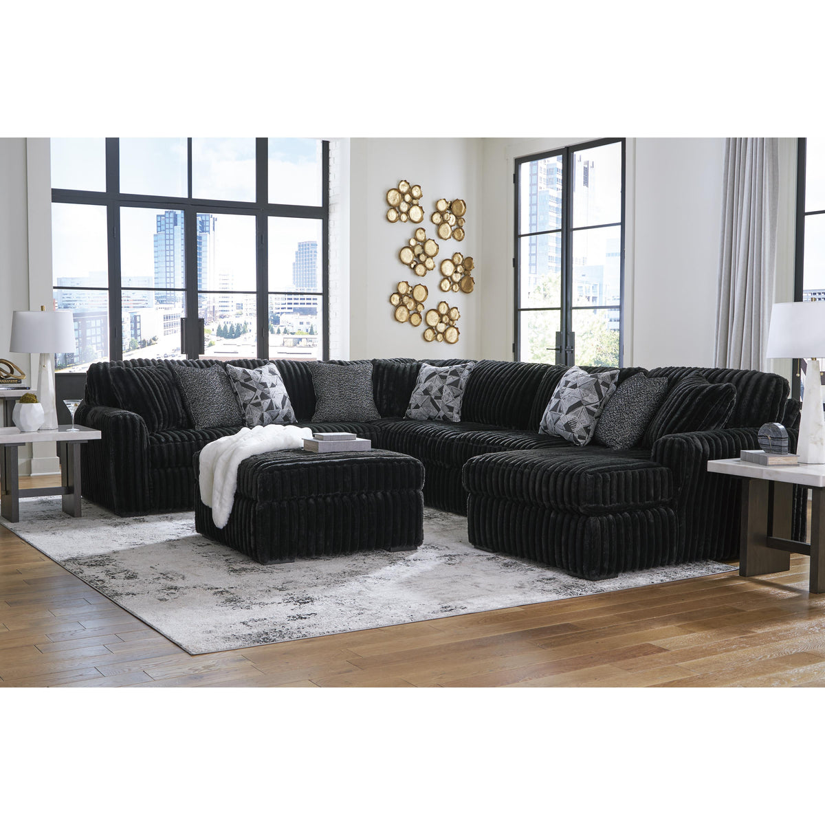  Signature Design by Ashley Midnight-Madness 9810308 Oversized Accent Ottoman IMAGE 7