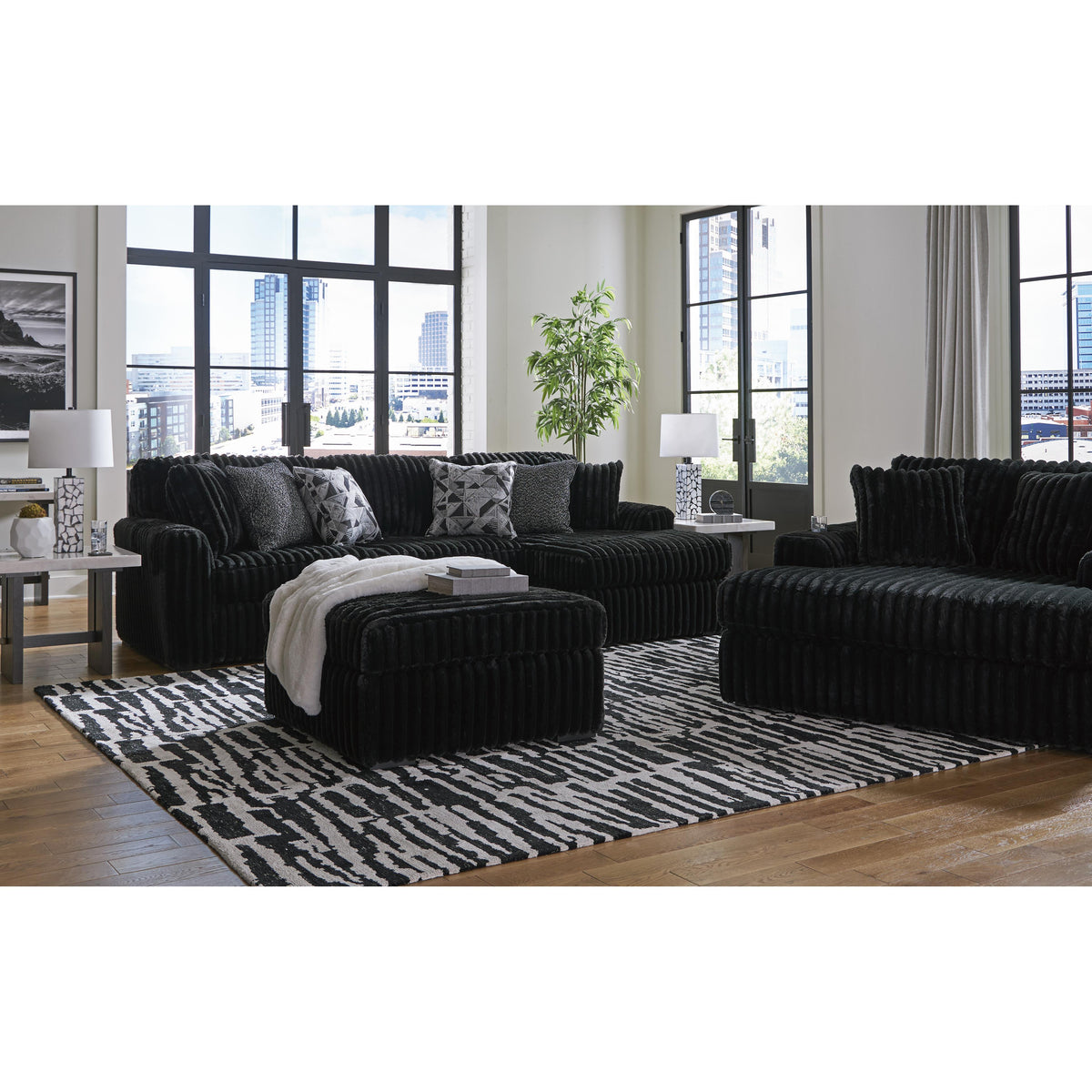 Signature Design by Ashley Midnight-Madness 9810308 Oversized Accent Ottoman IMAGE 9