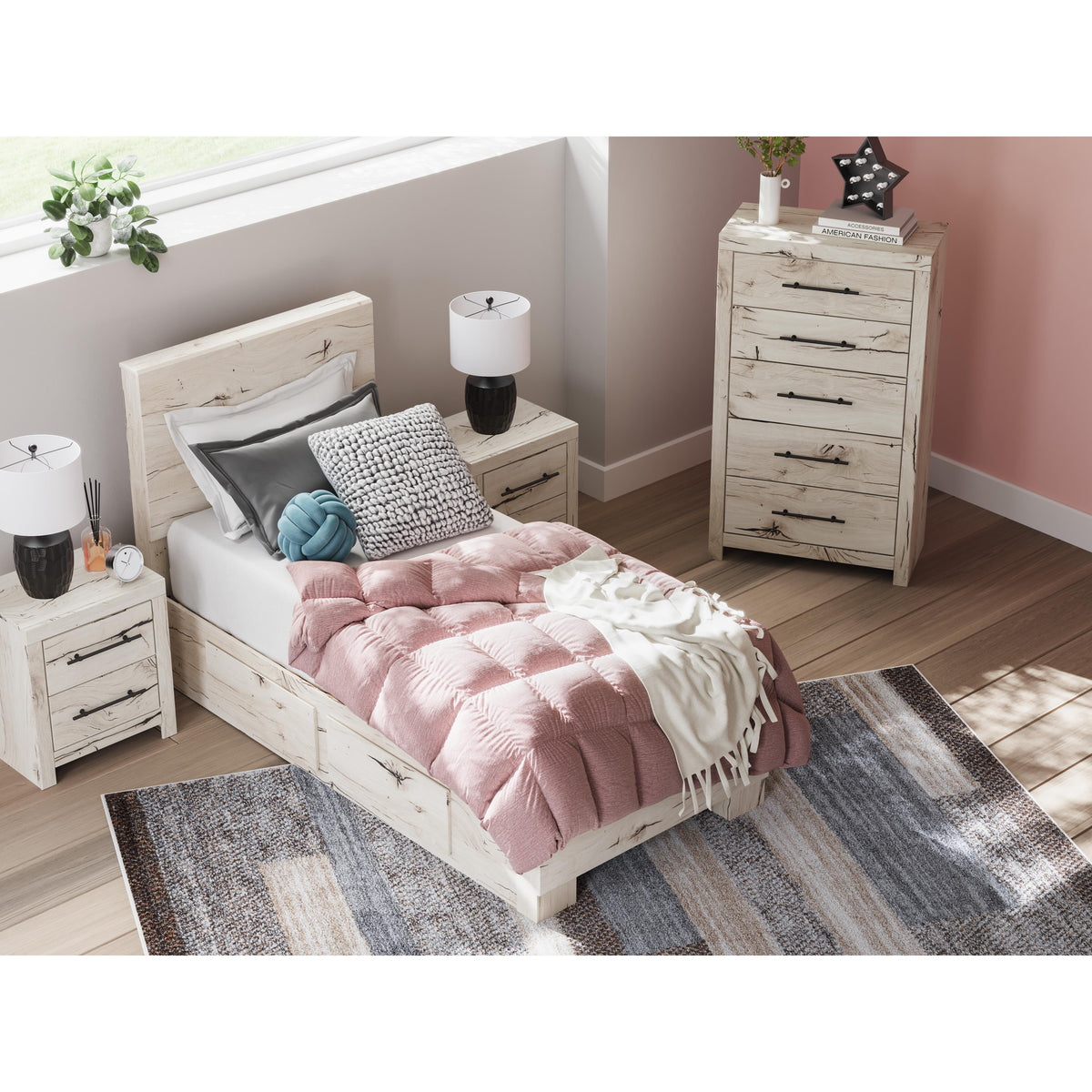  Signature Design by Ashley Lawroy B2310B23 Twin Panel Bed with Storage IMAGE 9