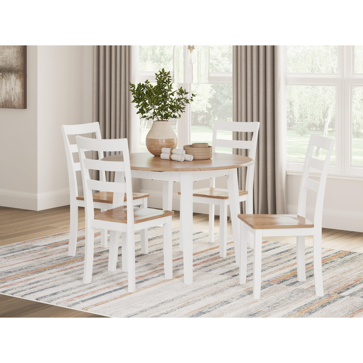 Signature Design by Ashley Gesthaven D398-15 Round Dining Room Drop Leaf Table IMAGE 7
