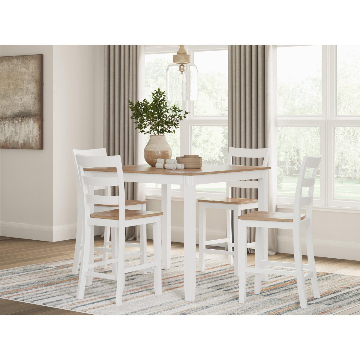 Signature Design by Ashley Gesthaven D398-223 Dining Room Counter Table Set IMAGE 3