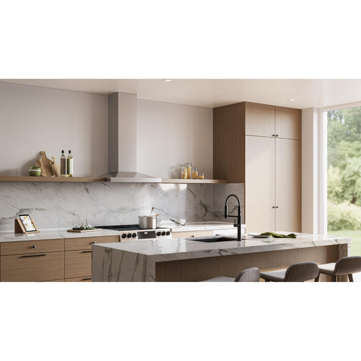 Broan 36-inch Pyramid Chimney Hood EWS1366SS IMAGE 5