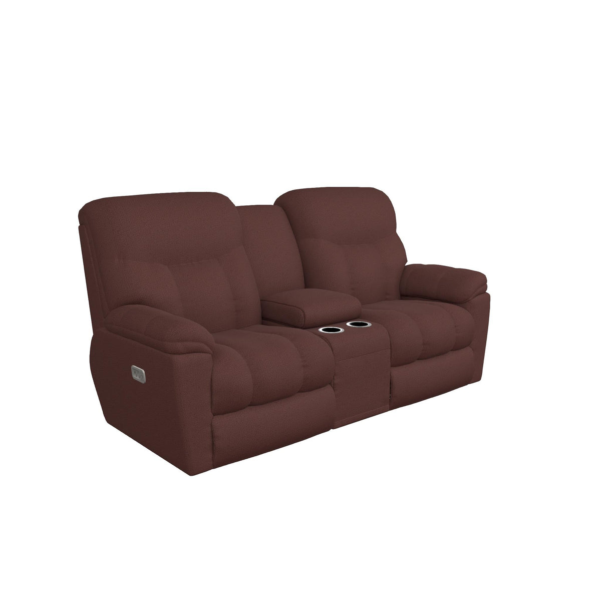  La-Z-Boy Morrison Power Reclining Loveseat w/ Headrest & Console - Burgundy IMAGE 1