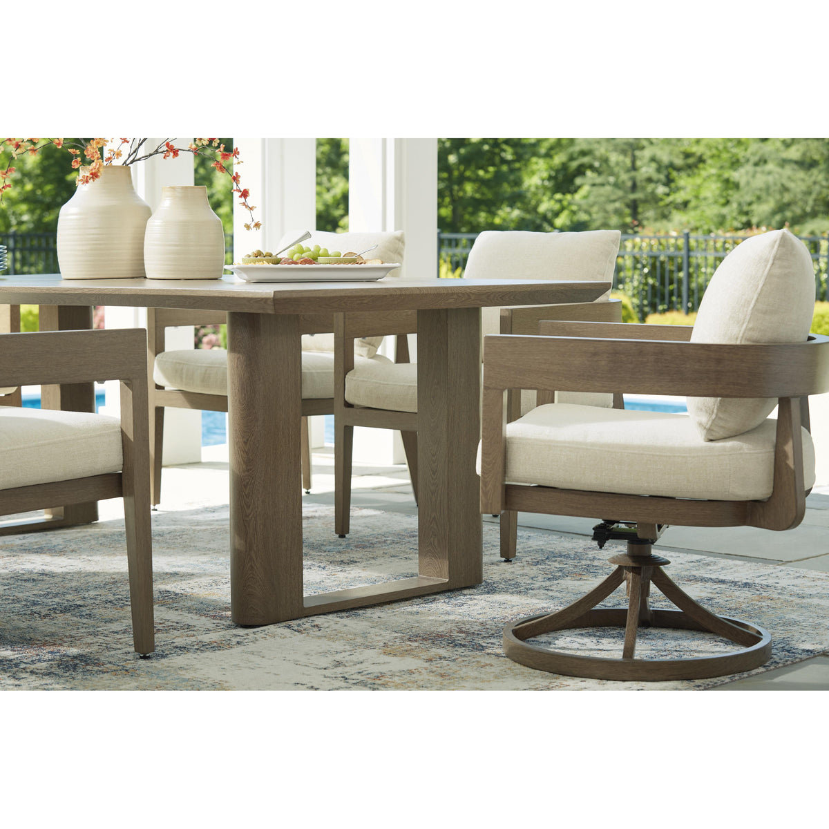 Signature Design by Ashley Serene Bay P671-625 Rectangular Dining Table with Umbrella Option IMAGE 14