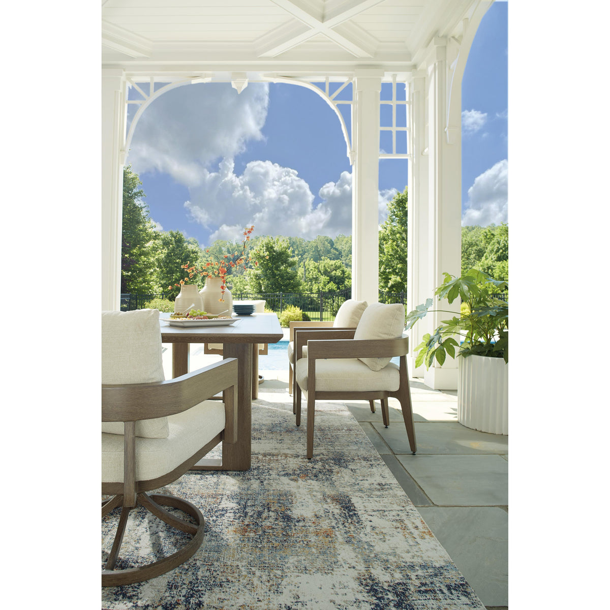  Signature Design by Ashley Serene Bay P671-625 Rectangular Dining Table with Umbrella Option IMAGE 16