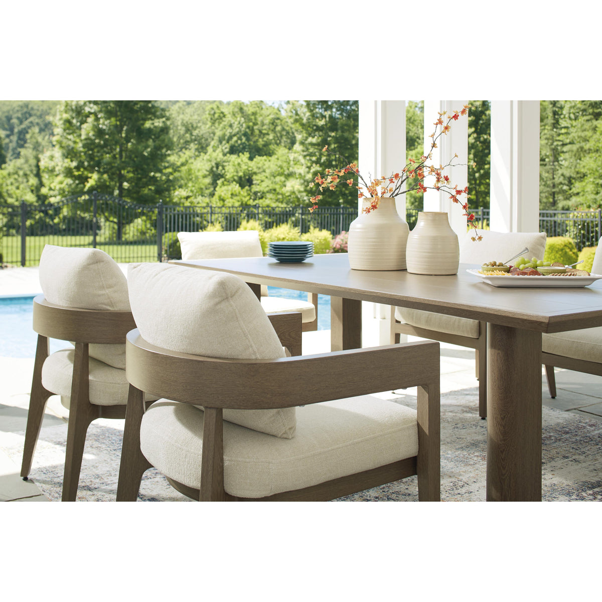  Signature Design by Ashley Serene Bay P671-625 Rectangular Dining Table with Umbrella Option IMAGE 7