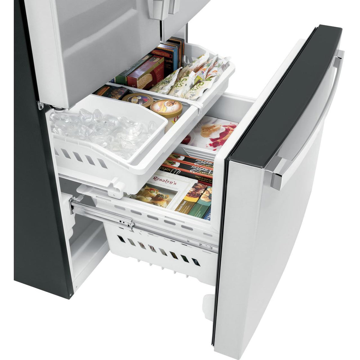  GE 36-inch, 21.9 cu.ft. Counter-Depth French 3-Door Refrigerator with Interior Ice Maker GWE22JYMFS IMAGE 4