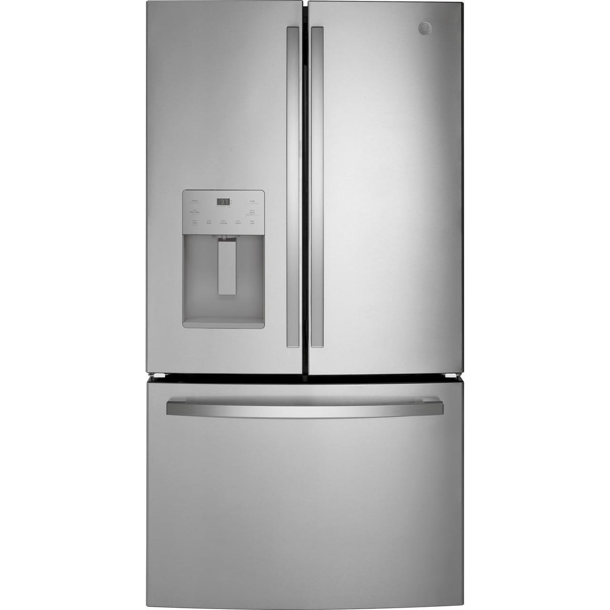  GE 36-inch, 20.6 cu.ft. Counter-Depth French 3-Door Refrigerator with Exterior Ice Maker GYE21JYMFS IMAGE 1
