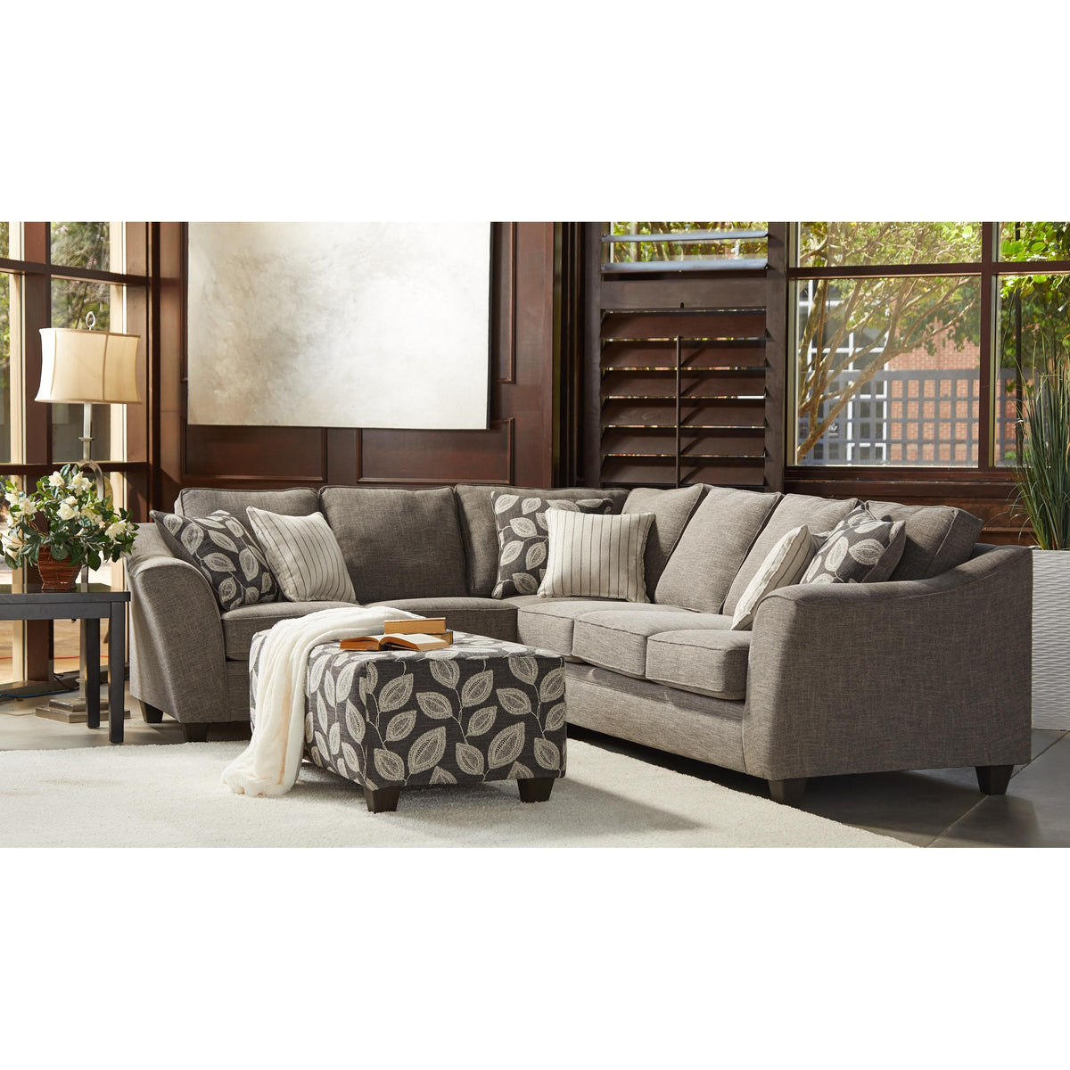  Minhas Furniture Paradigm Quartz Fabric Sectional AB1010-OR/AB1010-02L IMAGE 1
