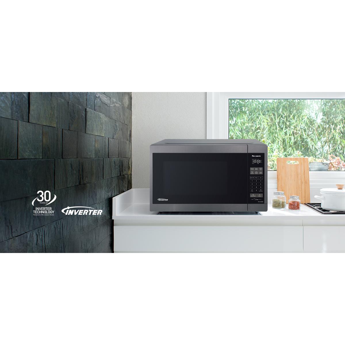  Panasonic 1.3 cu. ft. Countertop Microwave Oven with Inverter Technology NN-SC688SC IMAGE 3