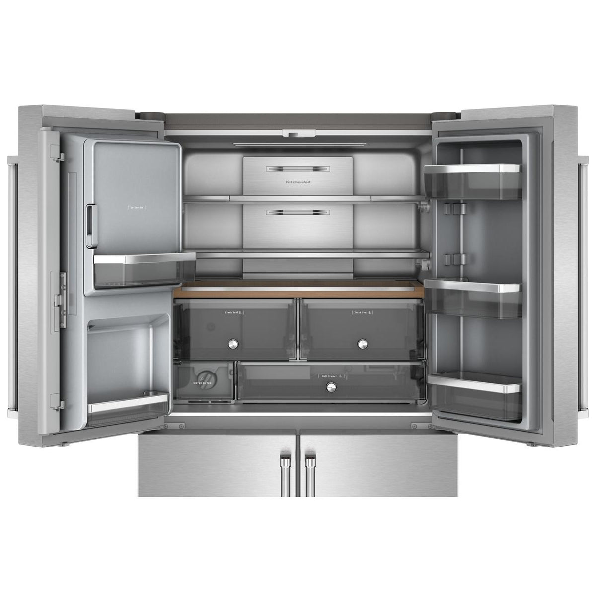  KitchenAid 36-inch, 19.4 cu. ft. Counter-Depth French 4-Door Refrigerator with Water and Ice Dispensing System KRQC736RPS IMAGE 6