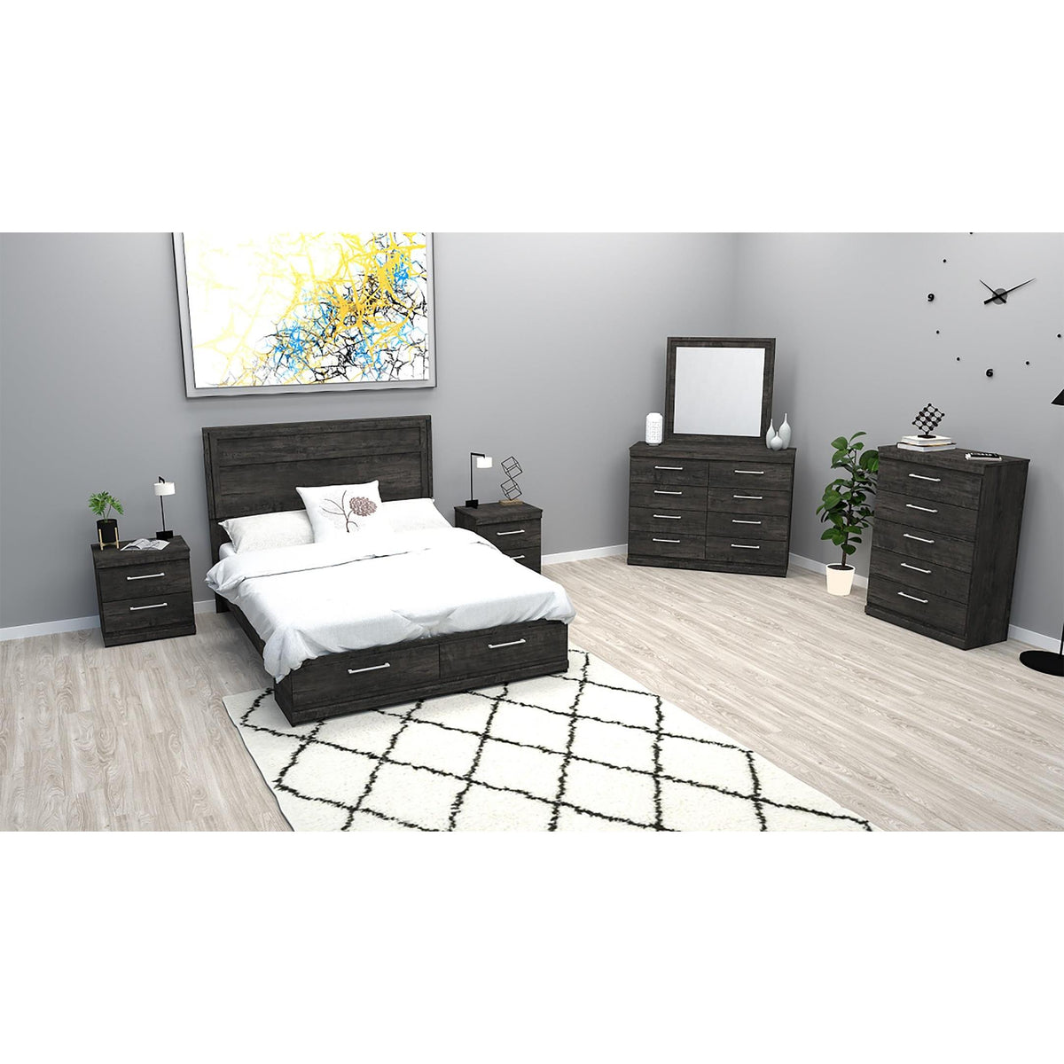  Dynamic Furniture 5-Drawer Chest 290-355 5-Drawer Chest - Inky Maple IMAGE 2