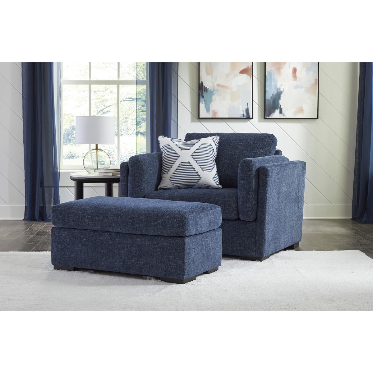  Benchcraft Evansley 54502U1 Oversized Chair and Ottoman IMAGE 2