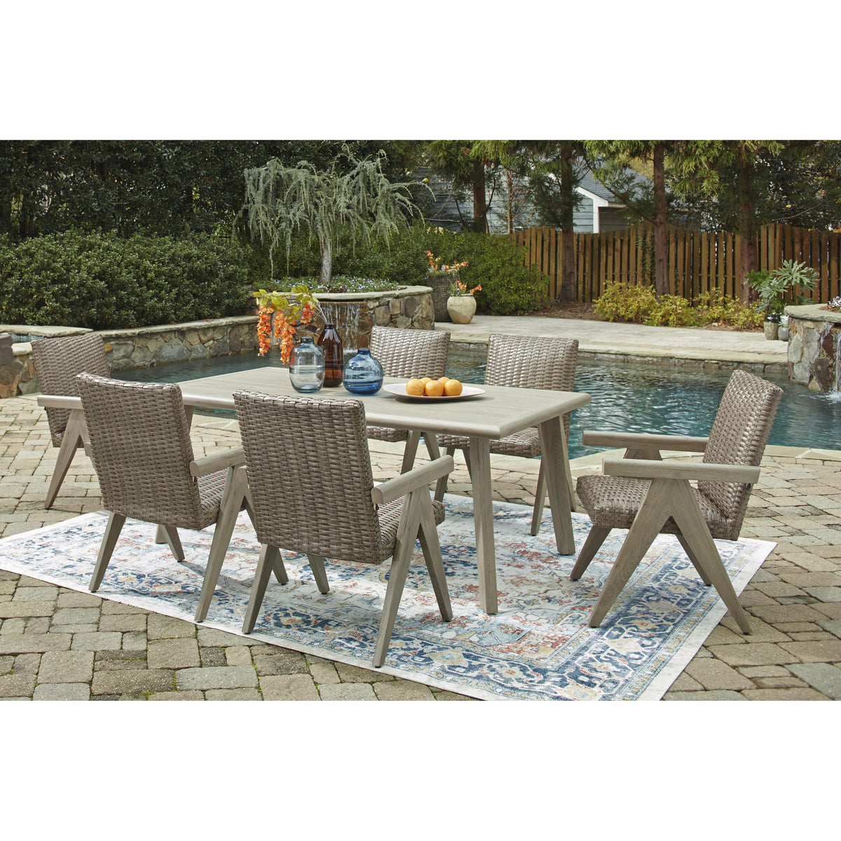 Signature Design by Ashley Cliff Trails PCP690-625 Rectangular Dining Table with Umbrella Option IMAGE 12