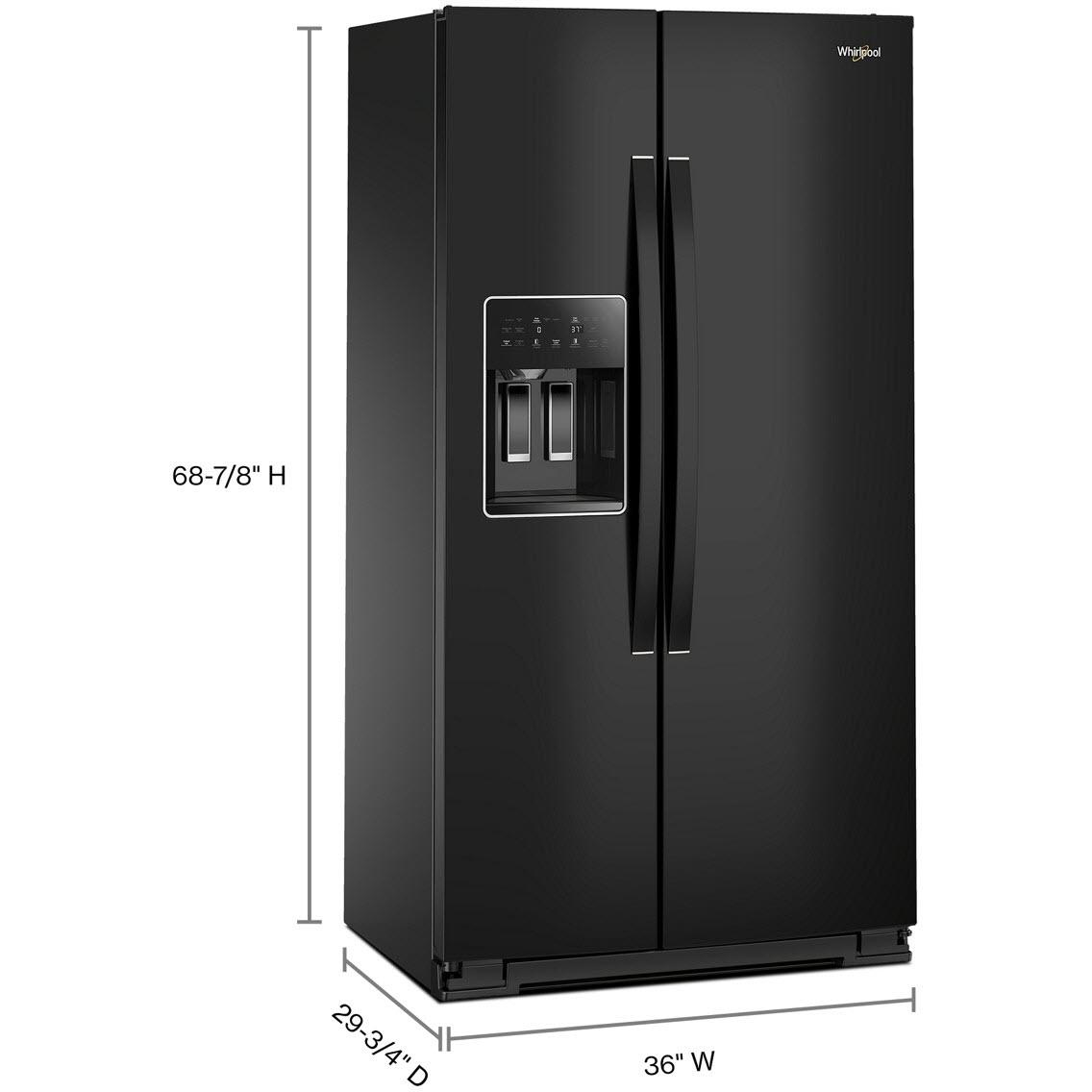  Whirlpool 36-inch, 21 cu. ft. Side-by-Side Refrigerator with Water and Ice Dispenser WRSC5536RB IMAGE 8