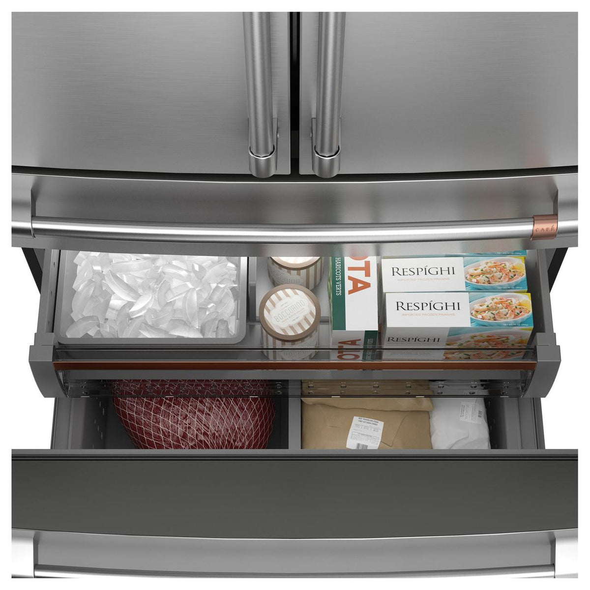  Café 36-inch, 23.2 Cu. Ft. Smart Counter-Depth 4-Door French-Door Refrigerator CJE23DP2WS1 IMAGE 3